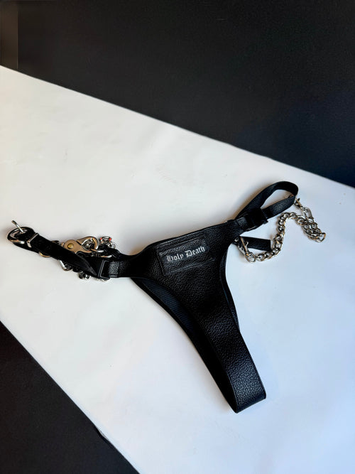 holy death preroll and lighter holster vegan leather thong
